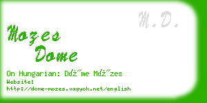 mozes dome business card